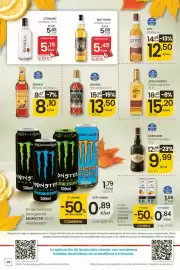 Folleto Eroski Página 28: Celsius €0,84, Mat Kenn Whisky €5,45