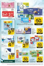 Folleto Eroski Página 31: Oliña papel higiénico mega aroma talco €4,49, Levián papel higiénico mega €9,89