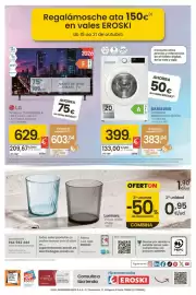 Folleto Eroski Página 48: Lg tv nano 75nu850b6la €603,84, Samsung lavadora WW90CGC04DTEEC €383,04