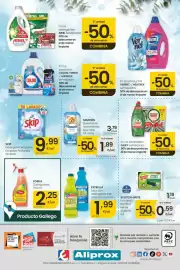 Folleto Aliprox Página 8: Zorka - quitagrasas €2,25, Skip - detergente en polvo limpieza profunda €9,99