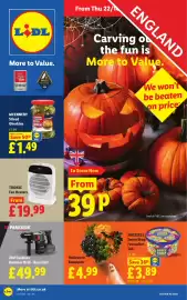 Lidl leaflet week 43 Page 1: Parkside 20v Cordless Hammer Drill - Bare Unit €49,99, Halloween Booquet €4,99