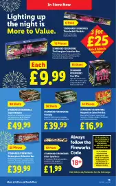 Lidl leaflet week 43 Page 19: Standard Fireworks Supercharged €49,99, Velocity Standard Fireworks €39,99