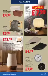 Lidl leaflet week 43 Page 21: Livarno blanket €5,99, Livarno felt storage basket €4,99