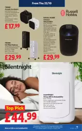 Lidl leaflet week 43 Page 23: Tronic oil-filled radiator €29,99, Russell Hobbs compact dehumidifier €29,99