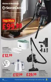Lidl leaflet week 43 Page 24: Silvercrest hand-held steam cleaner €17,99, Silvercrest vacuum cleaner €29,99