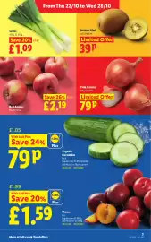 Lidl leaflet week 43 Page 3: Red Apples €2,19, Pink Onions €0,79