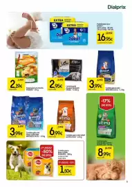 Folleto Dialprix Página 11: Brekkies comida gato mix buey o pescado €3,99, Friskies Funtastix €2,19