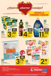 Folleto Eroski | city Página 1: Campofrio finíssimas €2,19, Activia natural €3,30