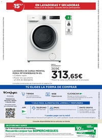 Catálogo Hipercor Página 40: Midea lavadora de carga frontal mf110w80ba10/w-es €313,65