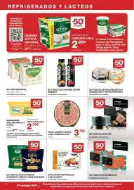 Catálogo Hipercor Página 12: Casa Tarradellas pizza jamón y queso €3,19, Flora margarina rica en omega 3 €2,39