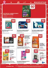 Catálogo Hipercor Página 23: Ultima alimento seco para perro mini adulto pollo €5,96, Katakán literas para gato €2,81
