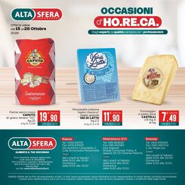 Volantino Altasfera Pagina 16: Farina sacco rosso CAPUTO €19,90, Mozzarella julienne Vai di Latte €11,90