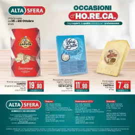 Volantino Altasfera Pagina 16: Farina sacco rosso CAPUTO €19,90, Mozzarella julienne Vai di Latte €11,90