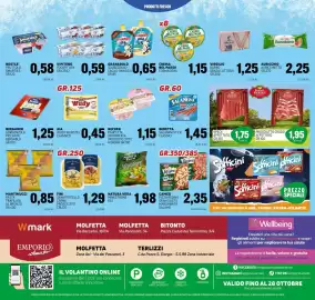 Volantino Emporio Amato Pagina 16: AIA Wudy Wurstel Classico €0,45, Finì grantortello carne prosciutto crudo €1,29