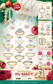 Guldfynd reklamblad Sida 3: Örhängen med 48 diamanter 0,20 ct WSI €7.498,00, Diamantband €4.298,00