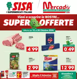 Volantino IperSisa Pagina 1: Barilla pasta di semola €0,49, Filetto di suino €4,99