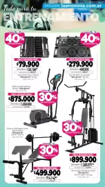 Catálogo La Anonima Página 19: Biosports gimnasio multifuncional €899.900,00, Biosports set de barras y pesas €279.900,00