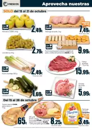 Folleto Unide Market Página 2: Manzana Golden €2,49, Puerro, bandeja €2,49