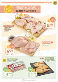 Folleto Supermercados Plaza Página 7: El Granjero huevos camperos €4,49, Coren pechuga de pollo de corral con piel €11,99