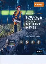 Catálogo Stihl Página 1: ALLPIO 3000 PROMOÇÕES DE OUTONO 2026 válidas de 28 de setembro de 2026 a 15 de janeiro de 2027
