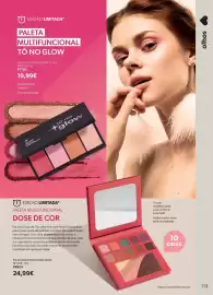 Folheto O Boticário Página 147: Tô no glow paleta multifuncional €19,99, Paleta multifuncional dose de cor €24,99