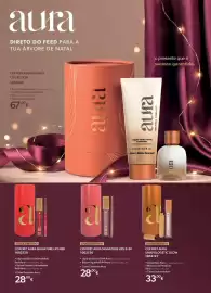 Folheto O Boticário Página 36: Coffret aura signature lips 8:44 aura €28,00, Coffret Aura Unapologetic Glow €33,00