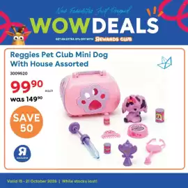 ToysRUs catalogue week 42 Page 10: Reggies Pet Club Mini Dog With House Assorted €99,90