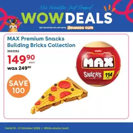 ToysRUs catalogue week 42 Page 3: Max Premium Snacks Building Bricks Collection €149,90