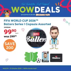 ToysRUs catalogue week 42 Page 8: FIFA World Cup 2026 Ballers Series 1 Capsule Assorted €99,90