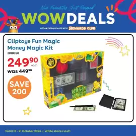 ToysRUs catalogue week 42 Page 9: Cliptoy Fun Magic Money Magic Kit €249,90