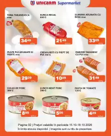 Catalog Unicarm Pagină 10: Unifarm crenvurști cu piept de pui €10,09, Uncarn pulpe pui afumate si fierte vrac €29,29