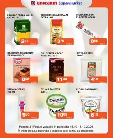 Catalog Unicarm Pagină 3: Dr.Oetker cacao neagra €11,40, Boromir faina de malai extra €375,00