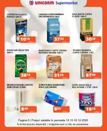 Catalog Unicarm Pagină 6: Barissimo caffe crema intenso boabe €31,25, Zorex pungi alimentare €8,55