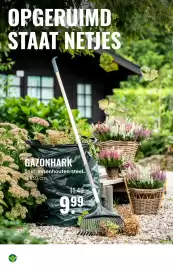 GroenRijk folder week 42 Pagina 10: OPGERUIMD STAAT NETJES GAZONHARK Incl. essenhouten steel. H130 cm. 11.49 9.99