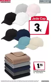 Woolworth Prospekt Seite 15: Cap €3,00, Polarfleecedecke €1,75