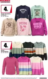 Woolworth Prospekt Seite 18: Kinder Strickpullover €4,00, Kinder Sweatshirt mit Druck €4,00