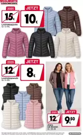 Woolworth Prospekt Seite 2: Jeans mit Stretch €9,50, Leichtsteppweste €8,00