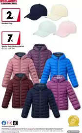 Woolworth Prospekt Seite 20: Kinder Leichtsteppjacke €7,00, Kinder Cap €2,00