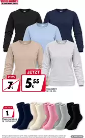 Woolworth Prospekt Seite 7: Sweatshirt €5,55, Flauschsocken €1,00