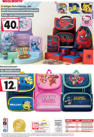 Woolworth Prospekt Seite 32: Vorschulranzen €12,00, 3-teiliges Schulranzen-Set €40,00