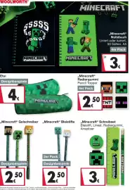 Woolworth Prospekt Seite 11: Minecraft Schreibset €3,00, Minecraft Bleistifte €2,50
