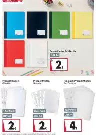 Woolworth Prospekt Seite 28: Premium Prospekthüllen A4, Glasklar €4,00, Prospekthüllen Glasklar €2,00