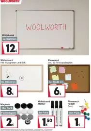 Woolworth Prospekt Seite 29: Permanent-Marker €1,50, Whiteboard inkl 4 Magneten und Stift €8,00