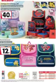 Woolworth Prospekt Seite 32: Vorschulranzen €12,00, 3-teiliges Schulranzen-Set €40,00