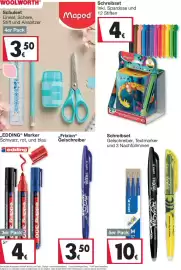 Woolworth Prospekt Seite 7: Schreibset Gelschreiber, Textmarker und 3 Nachfüllminen €10,00