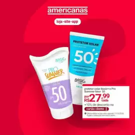 Encarte Lojas Americanas semana 42 Página 3: Solar - protetor basic+ e pro €27,99