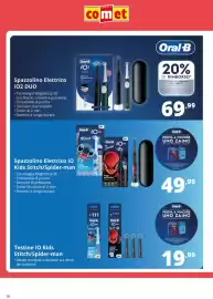 Volantino Comet Pagina 10: Oral-B Spazzolino Elettrico iO2 Duo €69,99, Oral-B Testine iO Kids Stitch/Spider-man €19,99