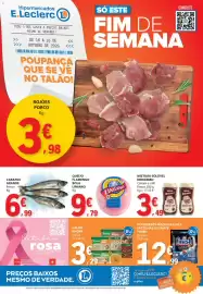Folheto E.Leclerc | Fim de Semana Página 1: Mistura solúvel mokambo €3,49, Queijo flamengo bola limiano €9,79