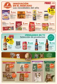 Folleto FROIZ Página 14: Nocilla Booms rellenas €1,99, Nestlé ChocoTrio Cookies & Cream €1,49