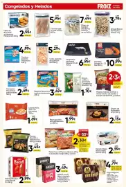 Folleto FROIZ Página 4: Noku helado mochi caramelo y chocolate o cheesecake €3,49, Nós gambón salvaje €10,99